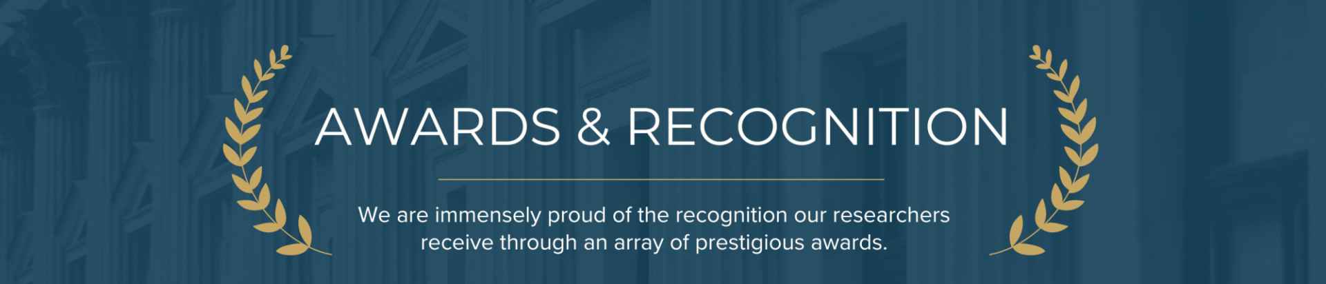 Awards & Recognition:  We are immensely proud of the recognition our researchers receive through an array of prestigious awards.