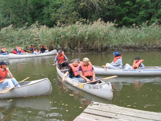 40 students in the marsh and no one capsized!