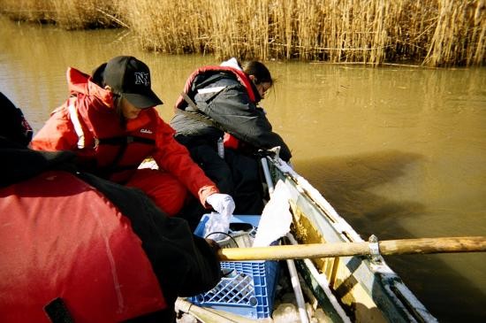 Arctic suits facilitate sampling in temperature of 17 degrees.