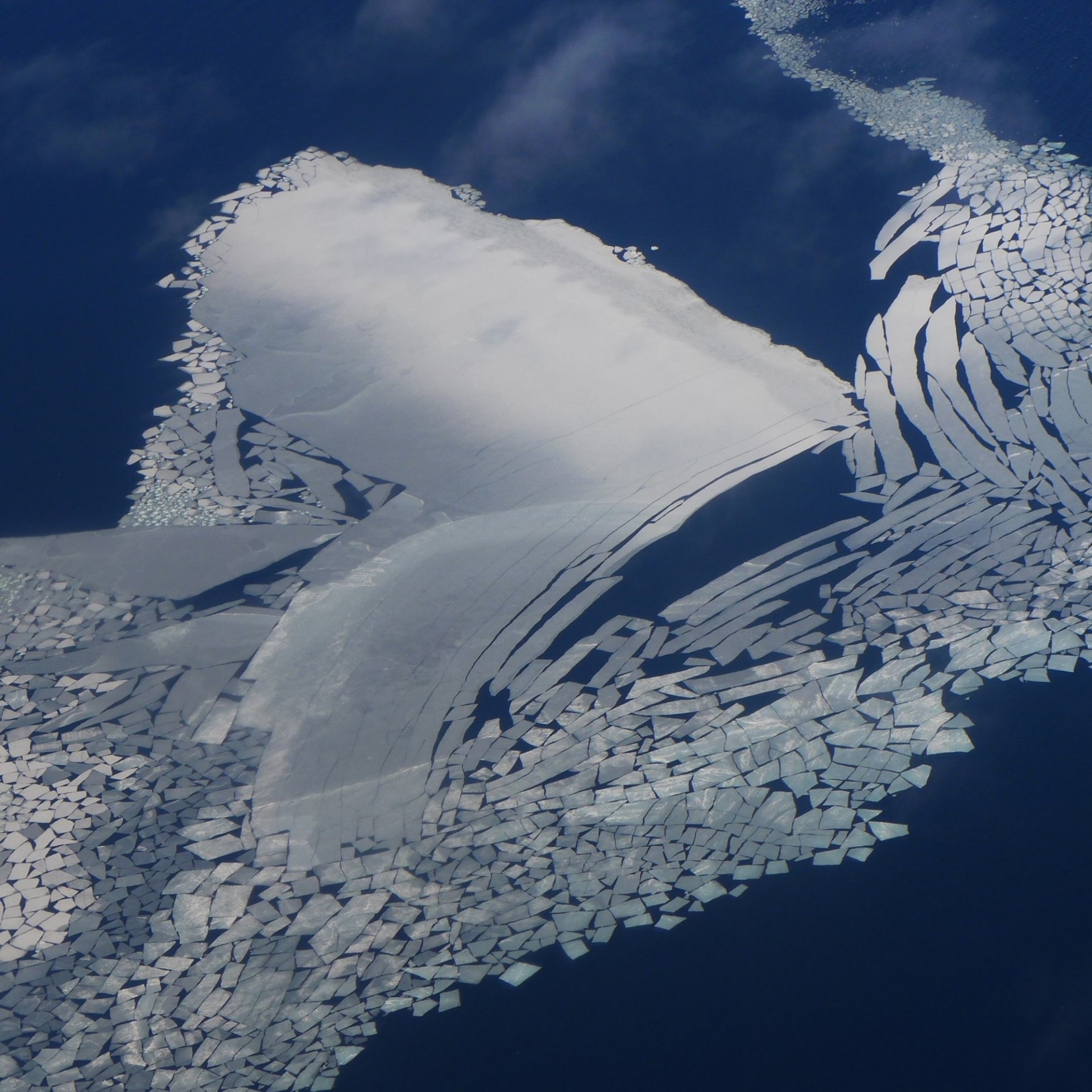 Fractured sea ice in the Ross Sea, Antarctica. Credit: Martin Wearing