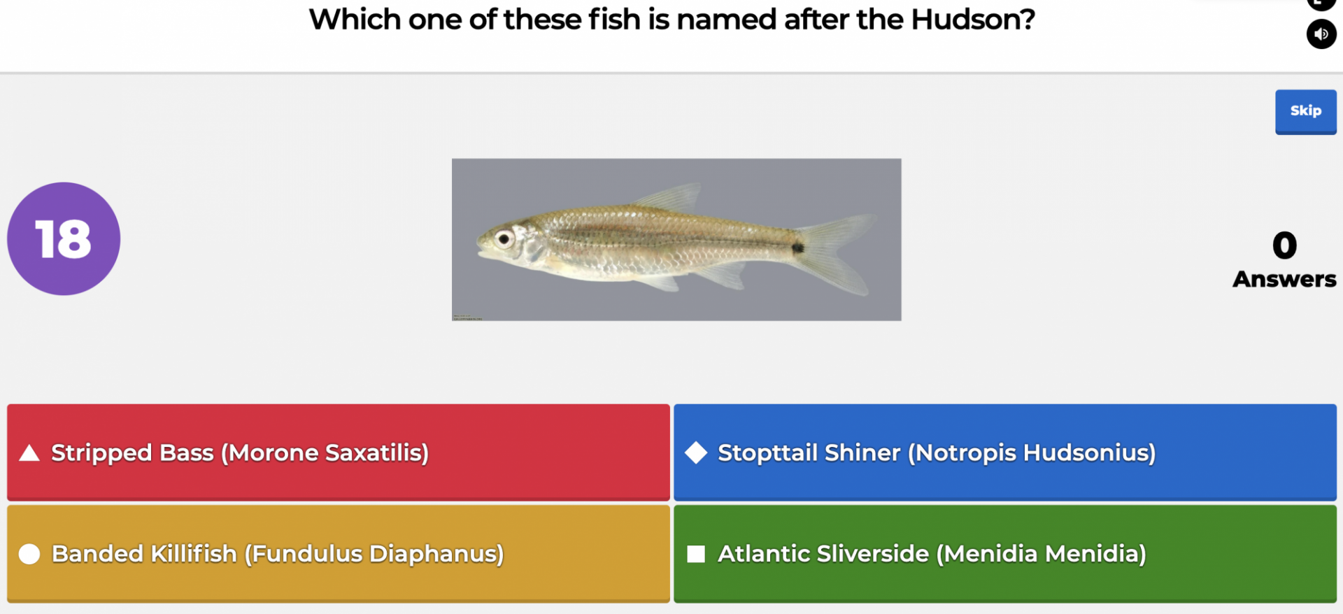 How well do you know the Hudson River and the fish that reside in it? Play this #kahoot and put your knowledge to the test!