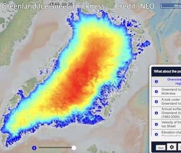 Sea Level app focusing on the Greenland Ice Sheet