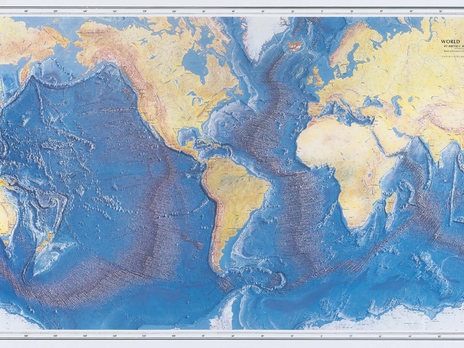 Tharp and Heezen Map of World’s Ocean Floor (1977). Used with permission from Marie Tharp Maps LLC and Lamont-Doherty Earth Observatory.