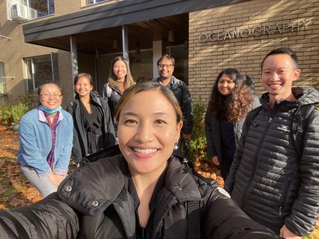 Yutian Wu’s M.S. in Sustainability Science Program class visiting Lamont in 2021.
