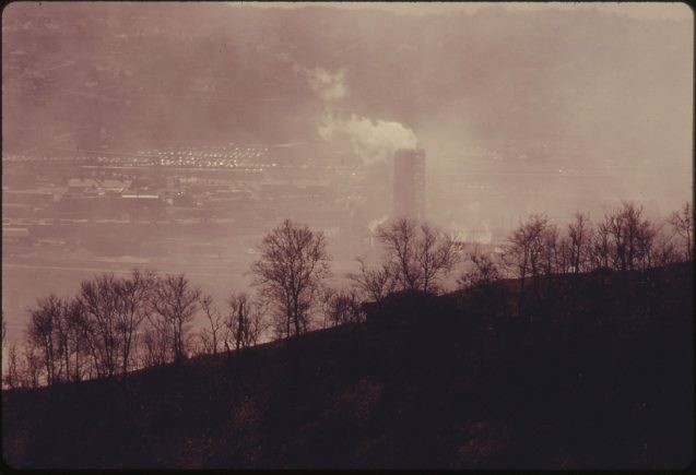1280px POLLUTION HANGS IN THE AIR OVER A UNITED STATES STEEL CORPORATION COKE PLANT AT CLAIRTON PENNSYLVANIA 20 MILES...   NARA   557220 637x435.jpg