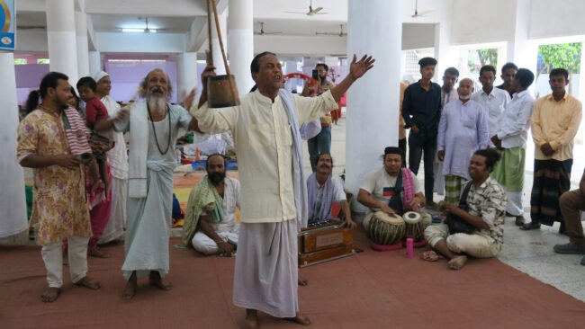 Performers in Bangladesh with audience