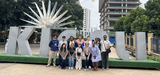 Students and professor in Kigali