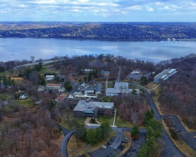 Aerial view of Lamont campus taken by a drone on August 30, 2022. Credit: Tom Burke, Lamont-Doherty Earth Observatory