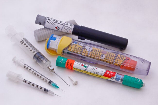 A photo of plastic medical waste
