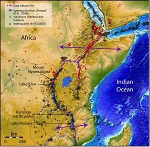 Map of the East Africa Rift.
