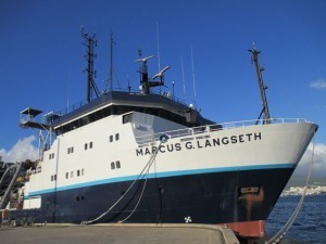 R/V Marcus G. Langseth docked in Honolulu, HI