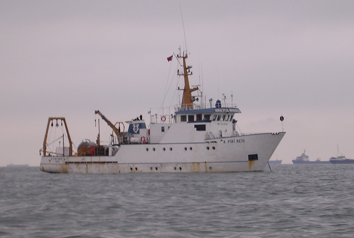 R/V K Piri Reis anchored in Akakoy Marine, Istanbul.