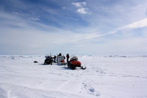 Our team at work in the Arctic.