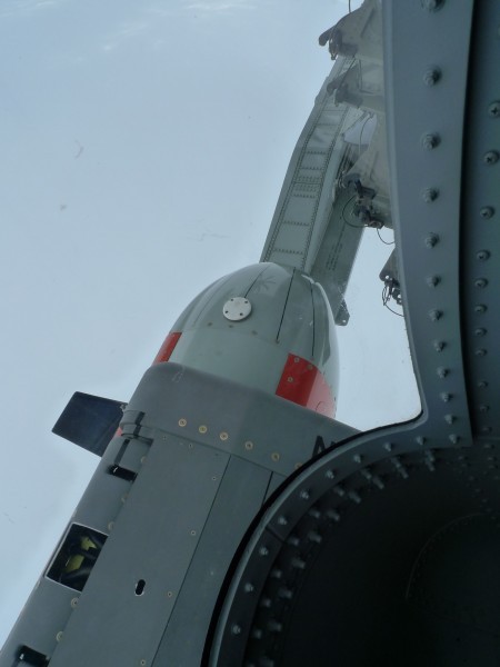 Icepod collecting data as part of the Raven Camp grid. (Photo M. Turrin)