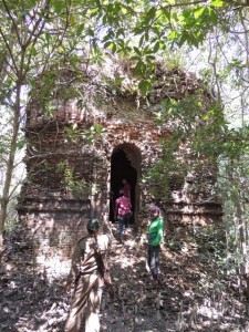 The ruins of the ~400 year old Shakher Temple to the Hindu goddess Kali.