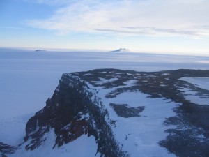 From Mt. Manthe, looking at Mt. Moses and Maishe Nunatak (mountain) where Johnson did the study