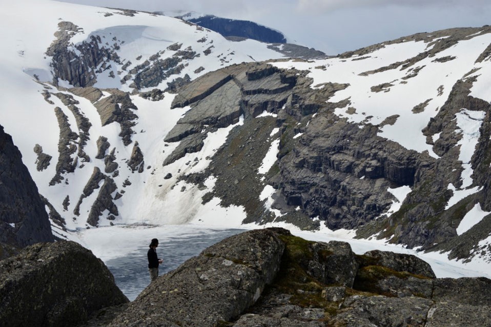 The Caledonides formed in the collision of two earlier continentsâversions of North America and Scandinavia-Russia--about 430 million years ago. But tectonic forces soon pulled the mountains apart, creating a network of smaller mountains and val Norway 2