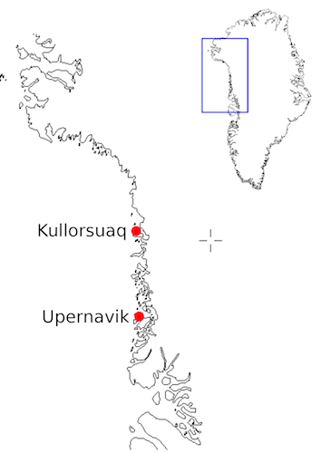 Project location. Currently we are located in Upernavik prior to moving on to Kullorsuaq. 