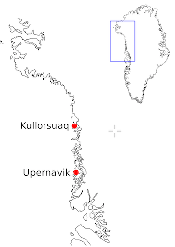 Project location. Currently we are located in Upernavik prior to moving on to Kullorsuaq.