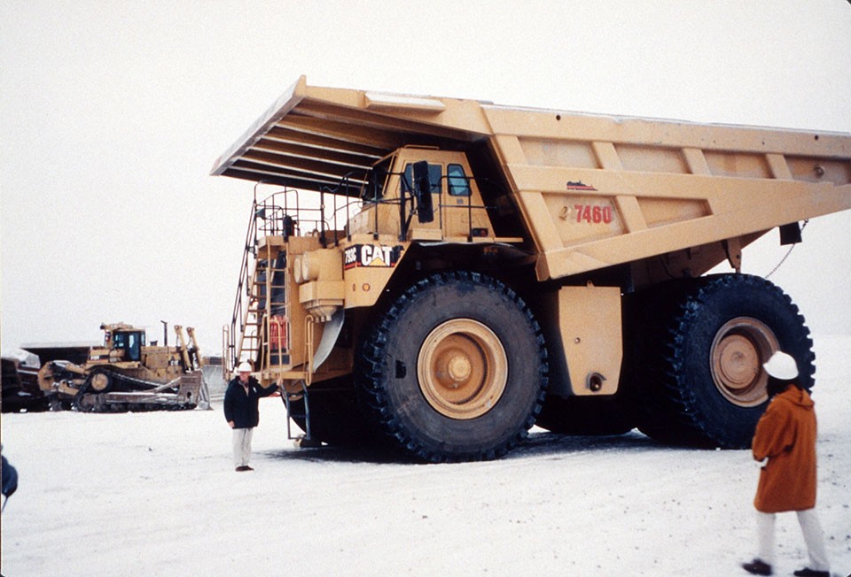 This truck hauls ore from the mine pit to a processing plantâ244 tons at a pass. Because the climate is harsh and everything must be imported, far northern mines are extremely energy intensive. (Kevin Krajick) 17