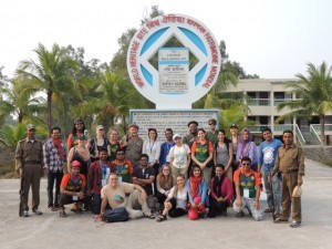 Group photo at Hiron Point in the Sundarbans Mangrove Forest - a world heritage site.