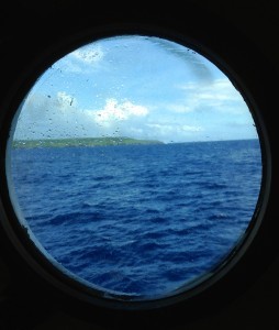 The island country of Niue seen through my porthole.
