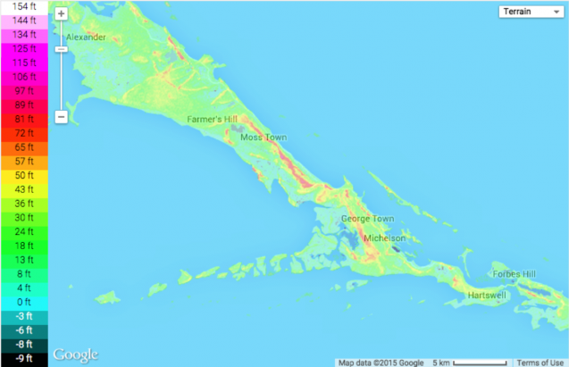Bahamas, Exhuma map