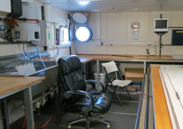 The Langseth's labs are designed to use every inch of space and handle rough seas.