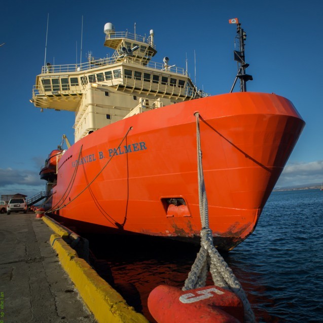 The Nathaniel B. Palmer in Punta-Arenas, Chile. (Photo: S. Whelan)