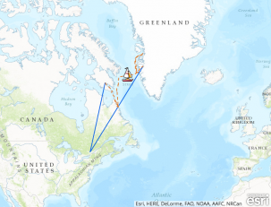 A map of the July 2016 Students on Ice expedition. (Image: Students on Ice)