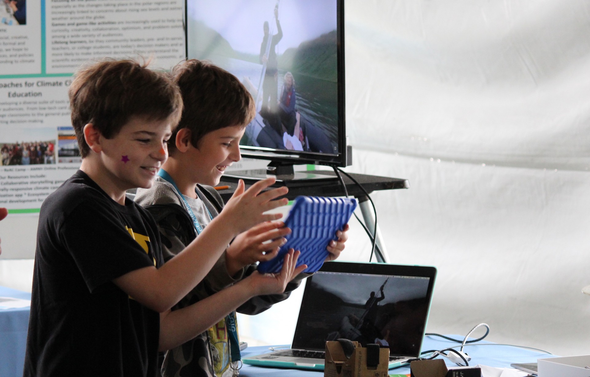 Lamont scientists also brought along 360-degree videos from their expeditions to show off at Open House. Almost like video games. Open House 2016