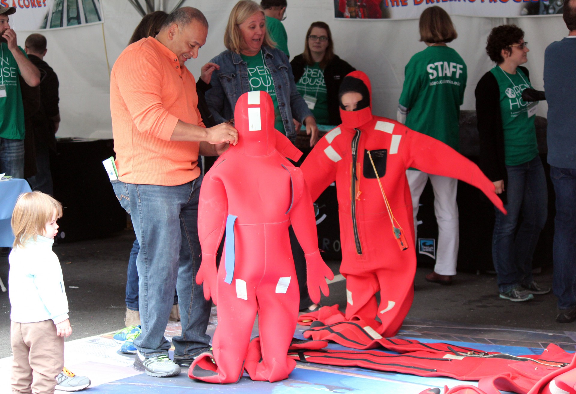 And of course Lamont's scientists had to share the fun of survival suits! 96-Open-House-2016-survival-suits