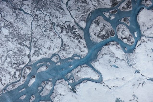 Greenland's ice can &quot;darken&quot; in ways we can see and ways we can't. Photo: Marco Tedesco