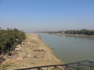 View of the banks of the Kushiara River in NE Bangladesh where we are looking to sample