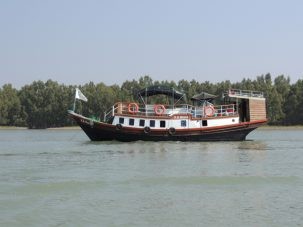 The M.B. Mowali, our home for the next two days for the run to Hiron Point and back.