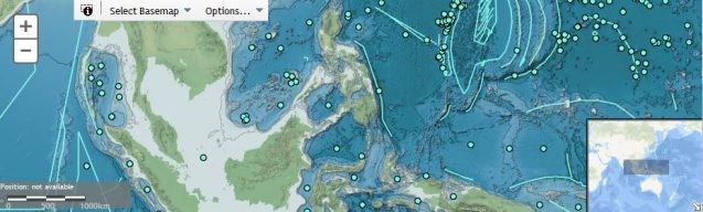 A view of the South Solomon Trench, part of GEBCO's ocean map database.