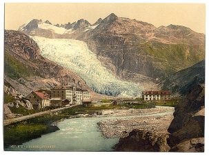 The Rhone Glacier, 1900.