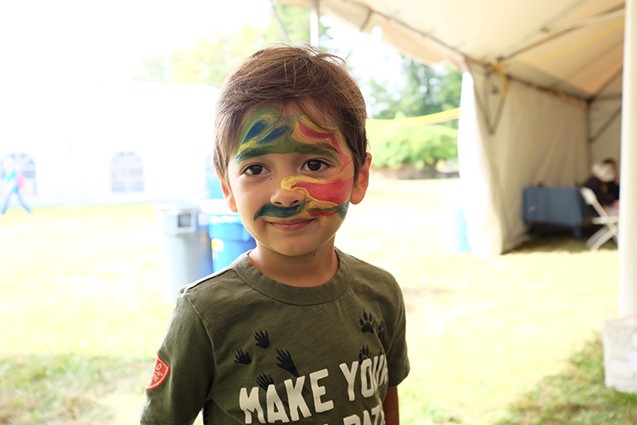 child with face paint