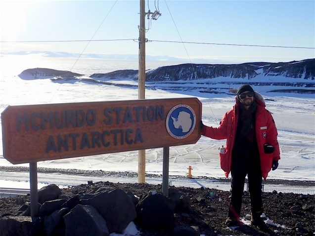 An official 'proof'! My photo by the McMurdo sign is proof that we have really made it here after a lot of anticipation!!