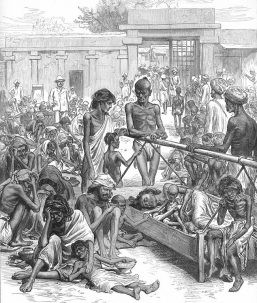 great famine causes people in india to starve