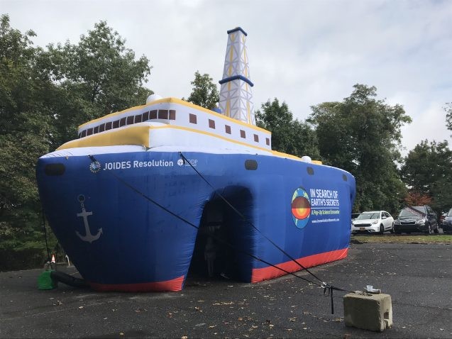 inflatable ship at open house