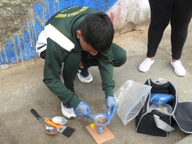 student sampling for lead in peru