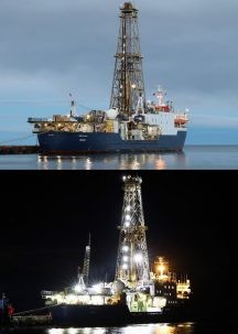 ship joides resolution during daytime and nighttime