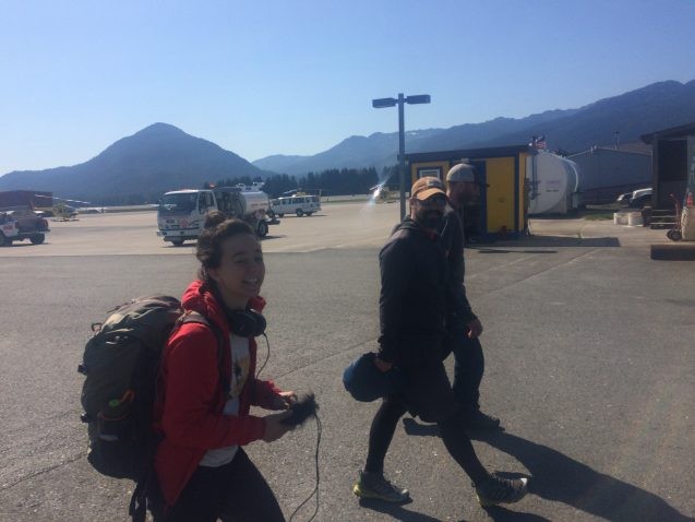 walking on airport tarmac