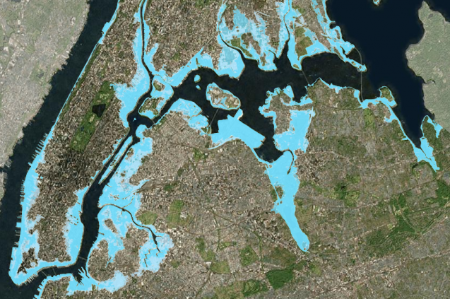map of future flood levels in nyc