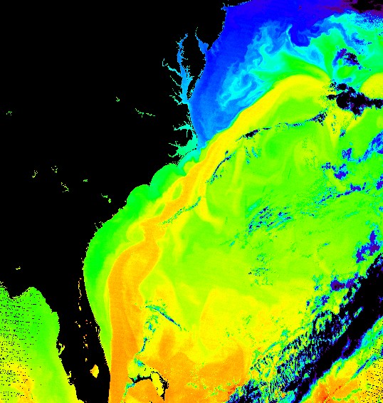 map of gulf stream temperatures