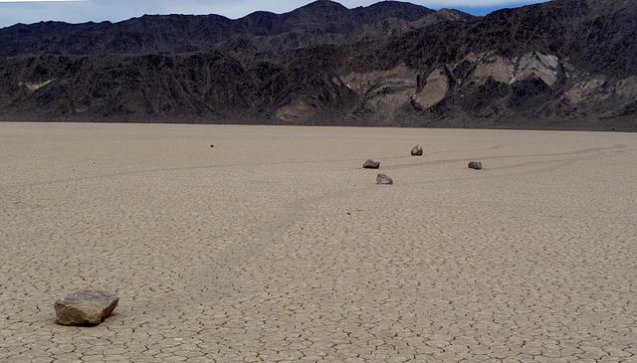 sailing stones in desert