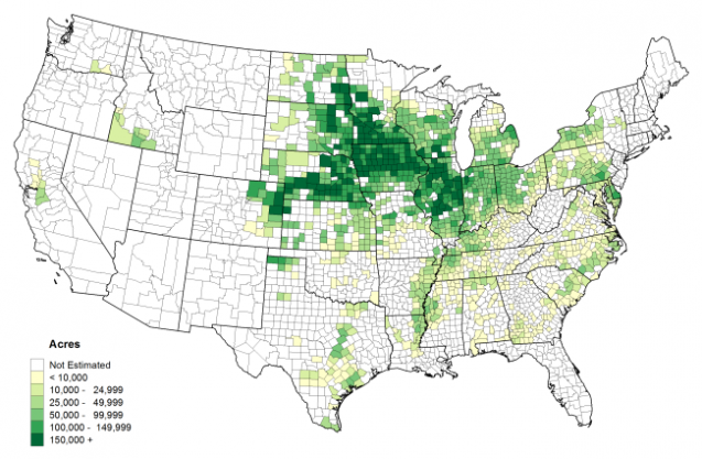 map of corn belt