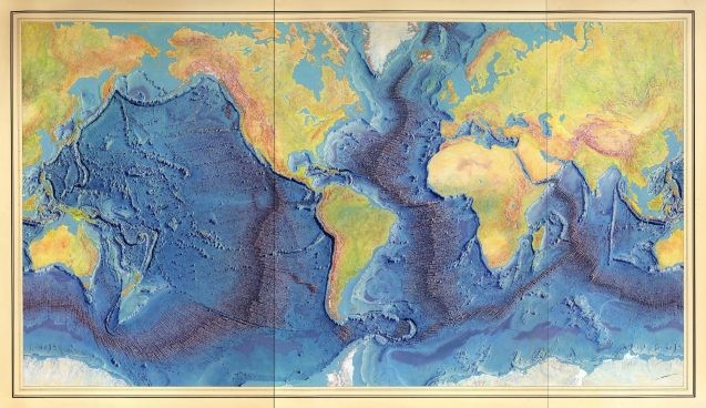 tharp 1977 world ocean map