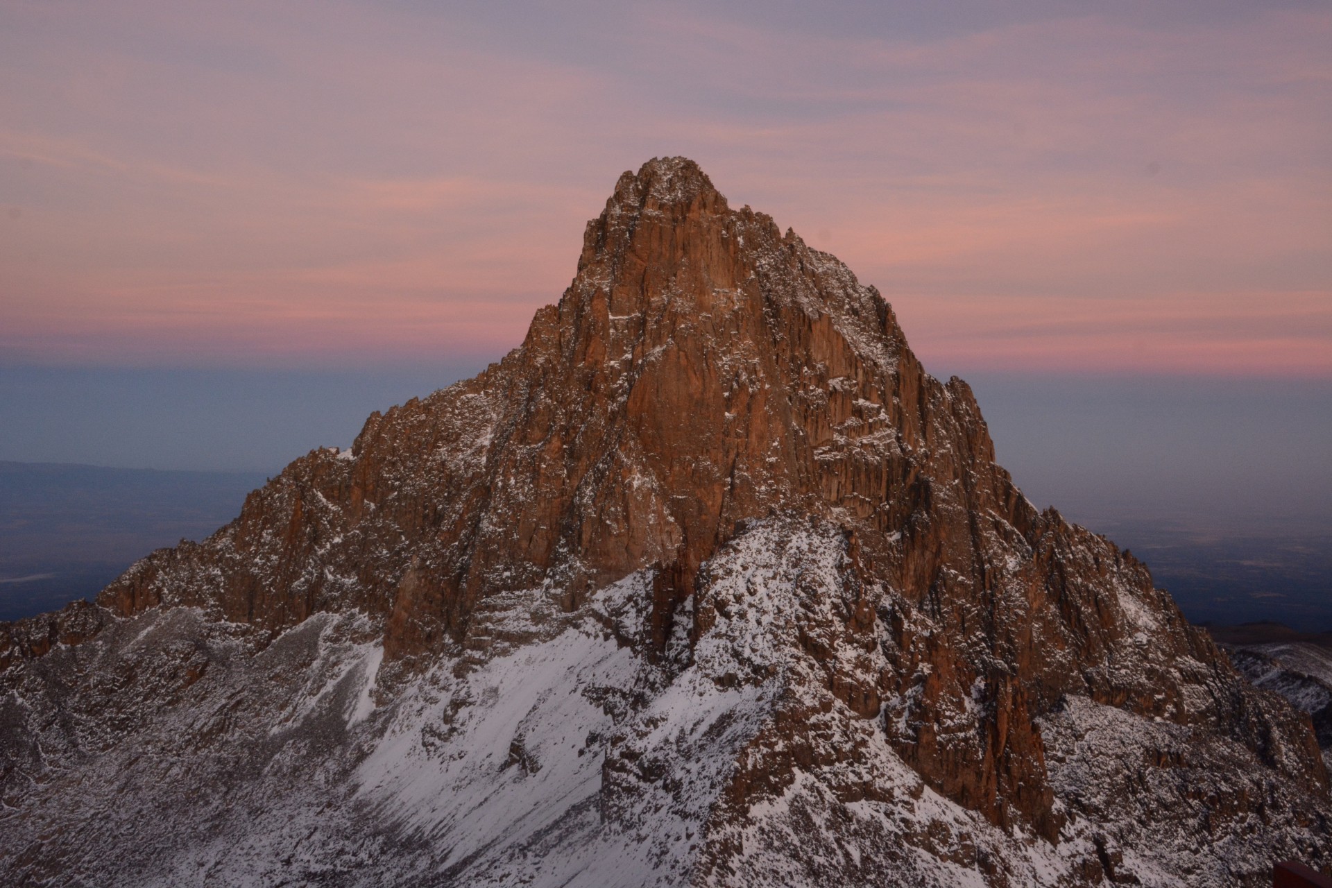 The highest peak of Mount Kenya, as seen from the mountain's third highest peak in spring 2019. Photo: Sam Kodama DSC_9166 - Samuel T Kodama